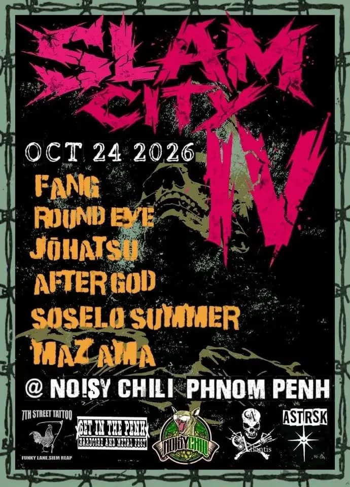 SLAM CITY IV: Fang (USA), Round Eye (CHN), Johatsu, After God, Soselo Summer, Mazama