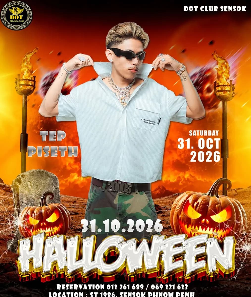 Halloween Night with Idol Tep Piseth at Dot Club Sen Sok