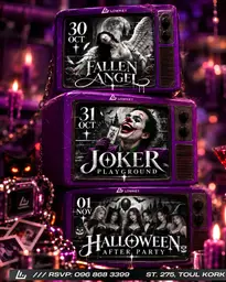 Halloween 3 Nights at Lowkey - Fallen Angel / Joker Playground / Halloween After Party